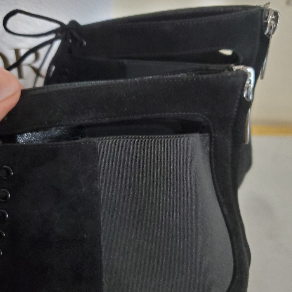 Christian Dior Black Suede Heeled Ankle Almond Toe Boot Shoe Women's Size 36 5.5 - Picture 9 of 15